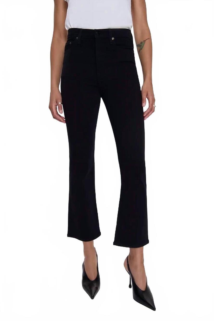 NEW PISTOLA lennon hi rise crop boot jeans in noir